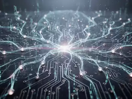 An abstract depiction of a glowing neural network with data streams, symbolizing AI optimization and enhanced performance. - Foto: über boerse-global.de