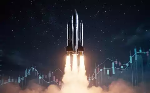 Eine Rakete startet in den Nachthimmel, mit einem angedeuteten Finanzgraphen im Vordergrund, der ein IPO symbolisiert. - Foto: über boerse-global.de