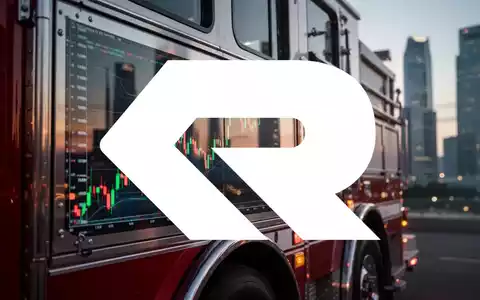 Nahaufnahme der Seite eines modernen Feuerwehrautos, das eine steigende Börsenkurve widerspiegelt, mit einer Stadtkulisse im Hintergrund. - Foto: über boerse-global.de