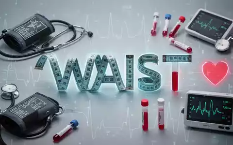 Eine grafische Darstellung des 'WAIST'-Mnemonics, mit einem Massband, das ein 'W' bildet, umgeben von medizinischen Symbolen für Gesundheitstests. - Foto: über boerse-global.de