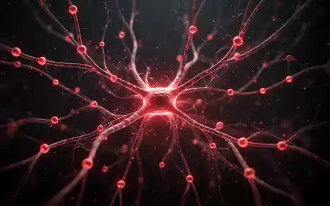An abstract image showing a glowing neural network with red lines and nodes, representing AI security risks and vulnerabilities. - Foto: über boerse-global.de