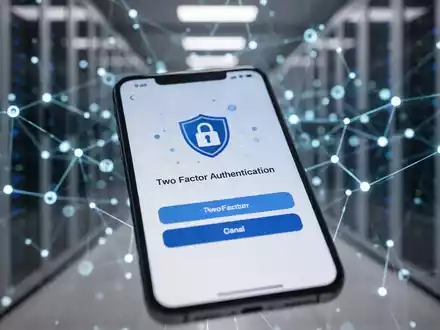 A close-up of a smartphone screen showing a two-factor authentication prompt, with a blurred background of digital security elements. - Foto: über boerse-global.de