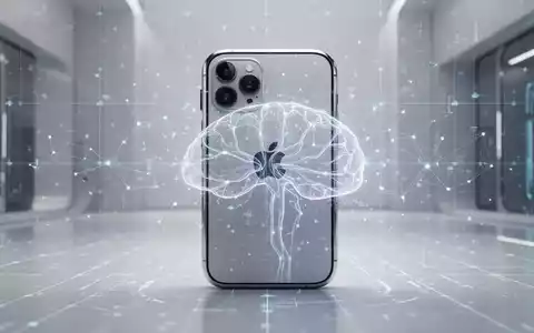 A sleek Apple device with a glowing neural network pattern, representing local AI processing and system orchestration. - Foto: über boerse-global.de