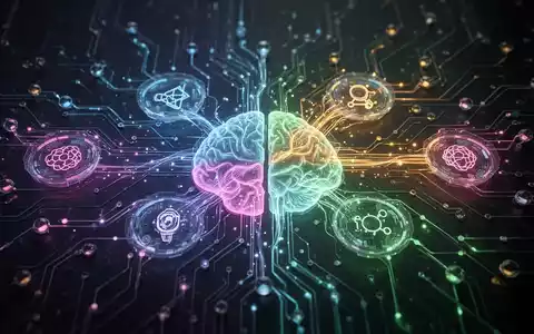 A glowing, interconnected neural network diagram with data flows and nodes, symbolizing AI agent management and combination. - Foto: über boerse-global.de