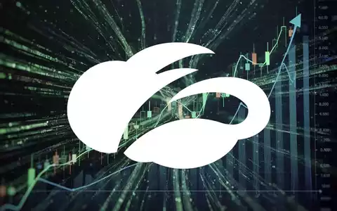 Abstrakte Darstellung von Cybersicherheit und Finanzwachstum mit digitalen Datenströmen und einem aufwärts gerichteten Börsenkursdiagramm. - Foto: über boerse-global.de