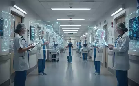 NHS staff using AI tools in a modern hospital setting, symbolizing technological integration and efficiency in healthcare. - Foto: über boerse-global.de