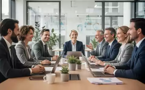 Eine Gruppe von Fachleuten bespricht betriebliches Gesundheitsmanagement, symbolisiert durch eine positive Arbeitsumgebung. - Foto: über boerse-global.de