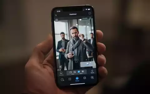 A hand holds an iPhone displaying a photo with AI editing features, representing new iOS 27 photo tools. - Foto: über boerse-global.de