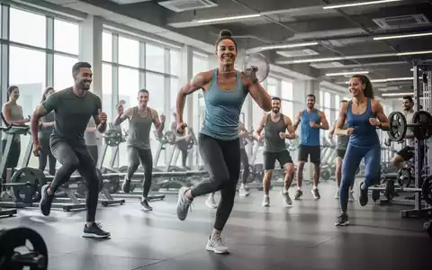 Mitarbeiter in einem modernen Fitnessstudio, die an verschiedenen Trainingsaktivitäten teilnehmen und dabei Gesundheit und Wohlbefinden am Arbeitsplatz fördern. - Foto: über boerse-global.de