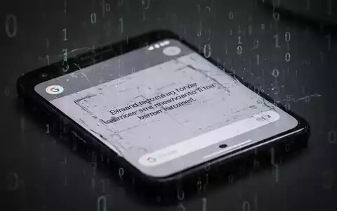 Ein Google Pixel Smartphone mit einem verzerrten Bildschirm, der einen Systemfehler und Datenverlust anzeigt. - Foto: über boerse-global.de