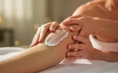 Hände cremen einen Arm ein, mit weichem Licht und einem ruhigen Hintergrund, der Selbstpflege und Entspannung symbolisiert. - Foto: über boerse-global.de