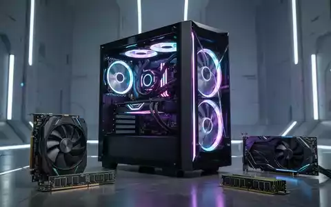 Ein leistungsstarker Gaming-PC-Tower mit leuchtenden internen Komponenten, umgeben von High-Performance-Hardware. - Foto: über boerse-global.de