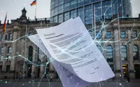Ein abstraktes Bild, das die Verschmelzung von Recht und Künstlicher Intelligenz darstellt, mit digitalem Code und juristischen Symbolen. - Foto: über boerse-global.de