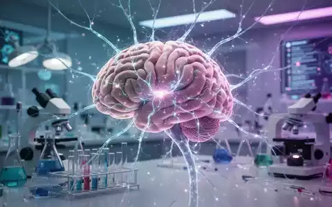 Nahaufnahme eines menschlichen Gehirns mit leuchtenden neuronalen Verbindungen, die wissenschaftliche Forschung und Regeneration symbolisieren. - Foto: über boerse-global.de