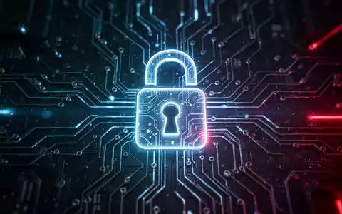 Ein digitales Vorhängeschloss-Symbol über einem stilisierten, leuchtenden neuronalen Netzwerk, das KI-Sicherheitsbedenken darstellt. - Foto: über boerse-global.de
