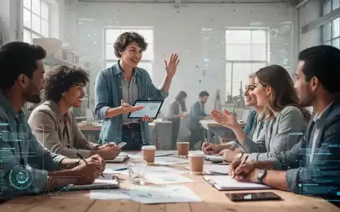 Eine Gruppe von Fachleuten bei einer interaktiven Schulung, die moderne Technologie und persönliche Zusammenarbeit verbindet. - Foto: über boerse-global.de