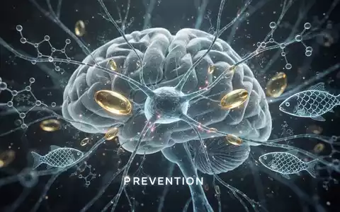 Abstrakte Darstellung von Gehirngesundheit und NĂ€hrstoffen, mit leuchtenden neuronalen Pfaden und Elementen, die Omega-3-FettsĂ€uren symbolisieren. - Foto: ĂŒber boerse-global.de