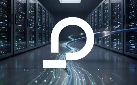 Ein leuchtendes Netzwerkkabel verbindet abstrakte, beleuchtete Server-Racks, die Hyperscaler darstellen. - Foto: über boerse-global.de