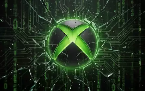 A fractured, glowing green Xbox logo reassembling amidst circuit board patterns, symbolizing reevaluation and strategic change. - Foto: über boerse-global.de