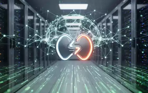 Abstrakte Darstellung einer technologischen Allianz mit KI-Agenten und Datenströmen, die Zusammenarbeit und Innovation symbolisiert. - Foto: über boerse-global.de