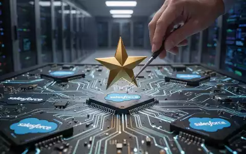 Ein goldener Stern wird von einer komplexen digitalen Leiterplatte entfernt, die eine Technologieaktie symbolisiert. - Foto: über boerse-global.de