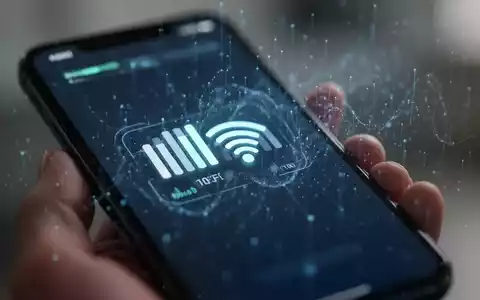 A close-up of a smartphone screen showing network signal bars, Wi-Fi icon, and digital speed indicators. - Foto: über boerse-global.de