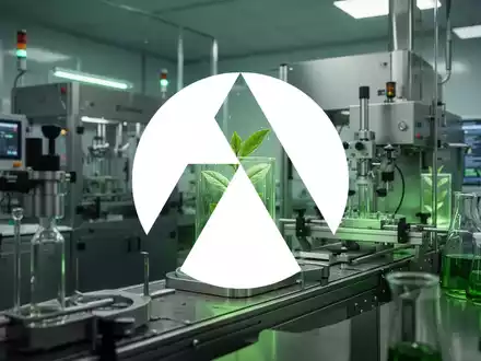 Eine moderne pharmazeutische Einrichtung mit fortgeschrittenen Maschinen und subtiler grüner Beleuchtung, die Innovation und Wachstum andeutet. - Foto: über boerse-global.de