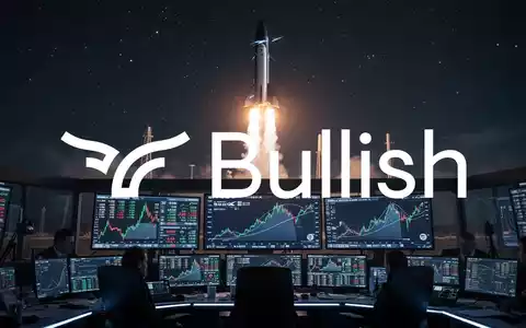 Eine SpaceX-Rakete startet in den Nachthimmel über einem Kontrollraum mit Finanzdaten, die Innovation und Wert symbolisieren. - Foto: über boerse-global.de