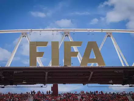 Fifa-Logo bei der Fußball-WM 2026 (Archiv) - Foto: Pressefoto Ulmer/Markus Ulmer via dts Nachrichtenagentur