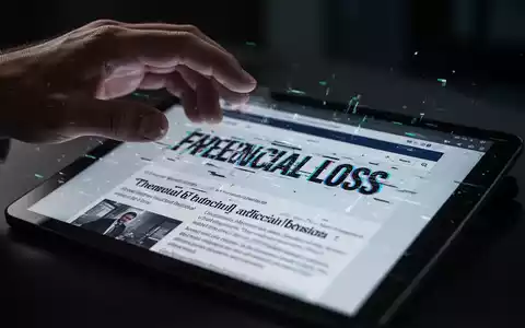 Eine Hand schwebt über einem Tablet, das einen gefälschten Nachrichtenartikel mit einer verzerrten Überschrift anzeigt. - Foto: über boerse-global.de