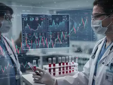 Ein medizinisches Diagramm, das Cholesterinwerte und Finanzdaten überlagert, symbolisiert die wirtschaftliche Bedeutung der Blutfettwerte. - Foto: über boerse-global.de