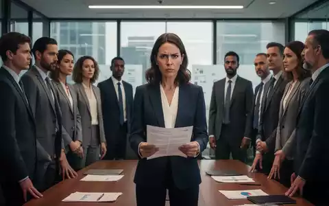Eine Gruppe von Menschen, darunter Männer und Frauen, steht in einem modernen Büro um einen Konferenztisch, diskutiert über gleiche Bezahlung. - Foto: über boerse-global.de