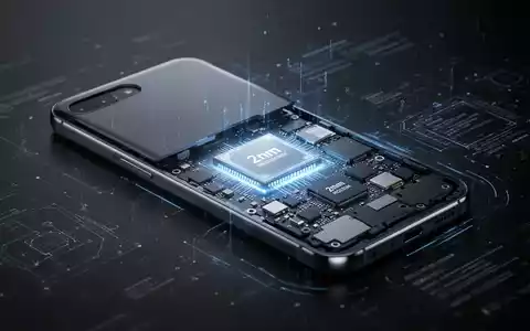 A futuristic smartphone, partially transparent, revealing glowing internal components like a processor and modem, against a dark background. - Foto: über boerse-global.de