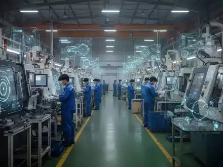 Eine moderne Fabrikhalle in Da Nang, Vietnam, mit Arbeitern und Maschinen, die technologische Modernisierung und Produktivität symbolisieren. - Foto: über boerse-global.de
