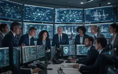 Professionelle in einem High-Tech-Kontrollraum, die Bildschirme mit Daten und Diagrammen zur Cybersicherheit und Compliance überwachen. - Foto: über boerse-global.de