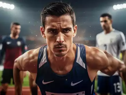 Ein fokussierter Athlet vor einem Wettkampf, der mentale Stärke und Vorbereitung im Spitzensport symbolisiert. - Foto: über boerse-global.de