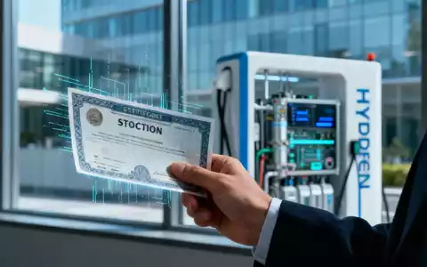 Nahaufnahme einer Hand, die ein stilisiertes Aktienoptionszertifikat hält, mit einem unscharfen Hintergrund eines modernen Bürogebäudes. - Foto: über boerse-global.de