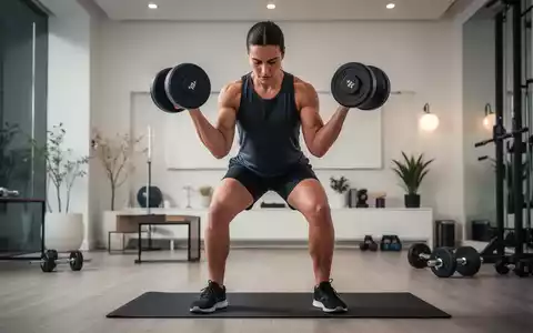 Eine Person trainiert mit Kurzhanteln in einem modernen Heimgym, fokussiert auf Ganzkörpertraining und Muskelaufbau. - Foto: über boerse-global.de