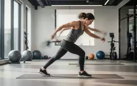 Eine Person führt eine Mobilitätsübung in einem hellen Fitnessstudio durch, die auf Hüfte und Wirbelsäule abzielt. - Foto: über boerse-global.de