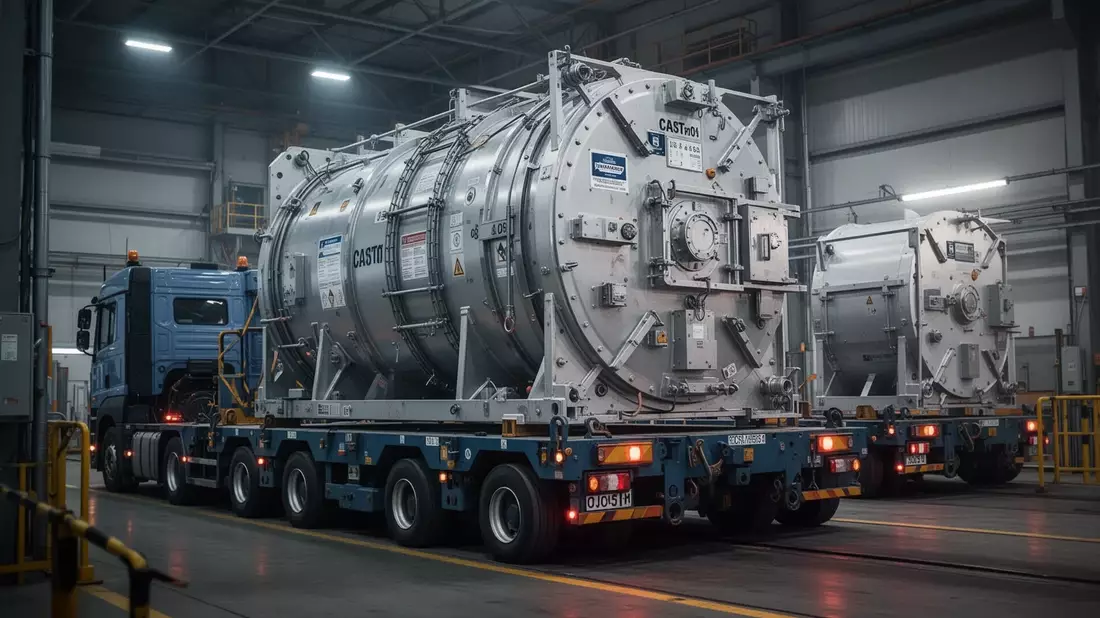 Letzter Castor-Transport aus Sellafield erreicht Brokdorf-Lager