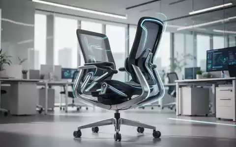 Ein moderner, ergonomischer Bürostuhl mit dynamischen Mechanismen in einem hellen, zeitgenössischen Büroumfeld, der aktives Sitzen und Wohlbefinden symbolisiert. - Foto: über boerse-global.de
