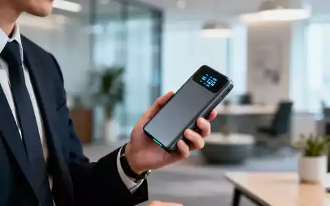 Eine Hand hält eine leuchtende Powerbank in einem modernen Büro, die Technologie und Finanzen symbolisiert. - Foto: über boerse-global.de