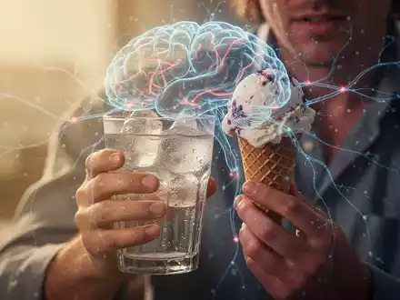 Eine Person hält ein eiskaltes Getränk, während im Hintergrund eine verschwommene, warme Umgebung zu sehen ist. - Foto: über boerse-global.de