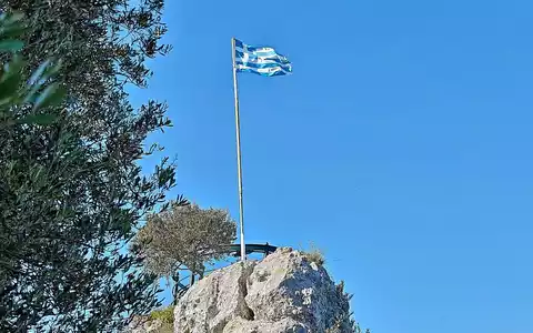 Fahne von Griechenland (Archiv) - Foto: via dts Nachrichtenagentur