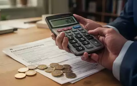 Hände halten einen Taschenrechner über einem deutschen Steuerformular und Euro-Münzen, symbolisierend Steuerentlastungen. - Foto: über boerse-global.de