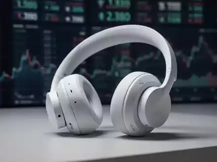 A white Nothing Headphone (a) resting on a surface, symbolizing a price drop for the audio hardware. - Foto: über boerse-global.de