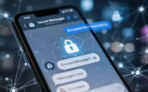 A smartphone screen showing encrypted messages and a padlock icon, symbolizing secure digital communication and privacy updates. - Foto: über boerse-global.de