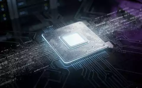 Ein futuristischer, leuchtender Mikrochip mit digitalen Datenströmen, der den KI-Zyklus symbolisiert. - Foto: über boerse-global.de