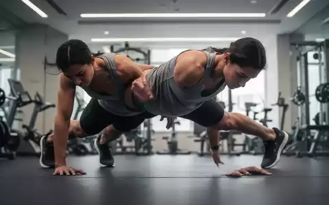 Eine Person in einer perfekten Unterarmstütz-Position, die Rumpfstabilität und Kraft demonstriert, in einem modernen Fitnessstudio. - Foto: über boerse-global.de