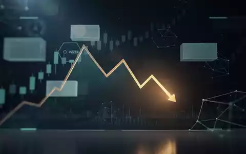 Abstrakte Darstellung eines Finanzdiagramms mit starkem Rückgang, aber einem kleinen, positiven Aufwärtstrend in der Mitte. - Foto: über boerse-global.de
